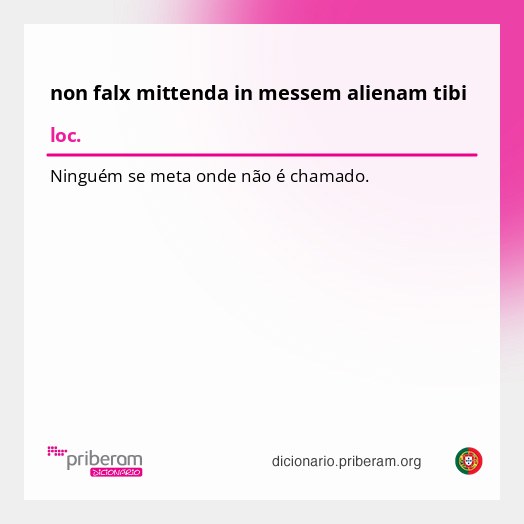 Significado de non falx mittenda in messem alienam tibi